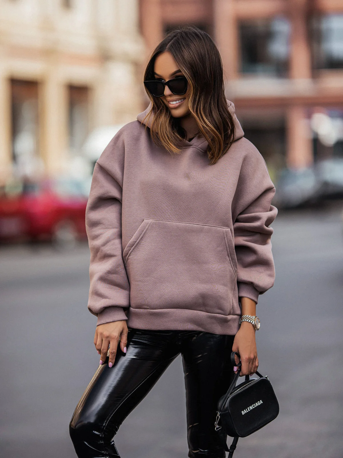 Hoddies and jumpers - Oversized Taupe Loungewear Hoodie Cory