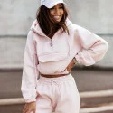 Two Piece Baby Pink Loungewear Set Olivia