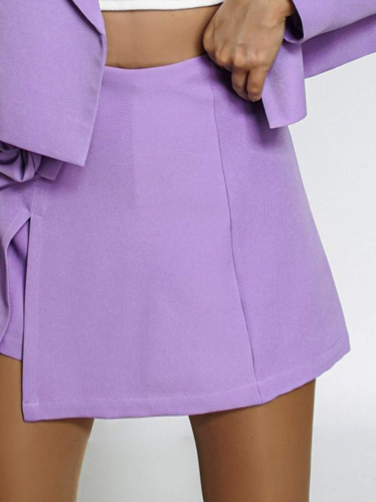 Skirts And Skorts - Skort With Flower Detail Lila - Purple