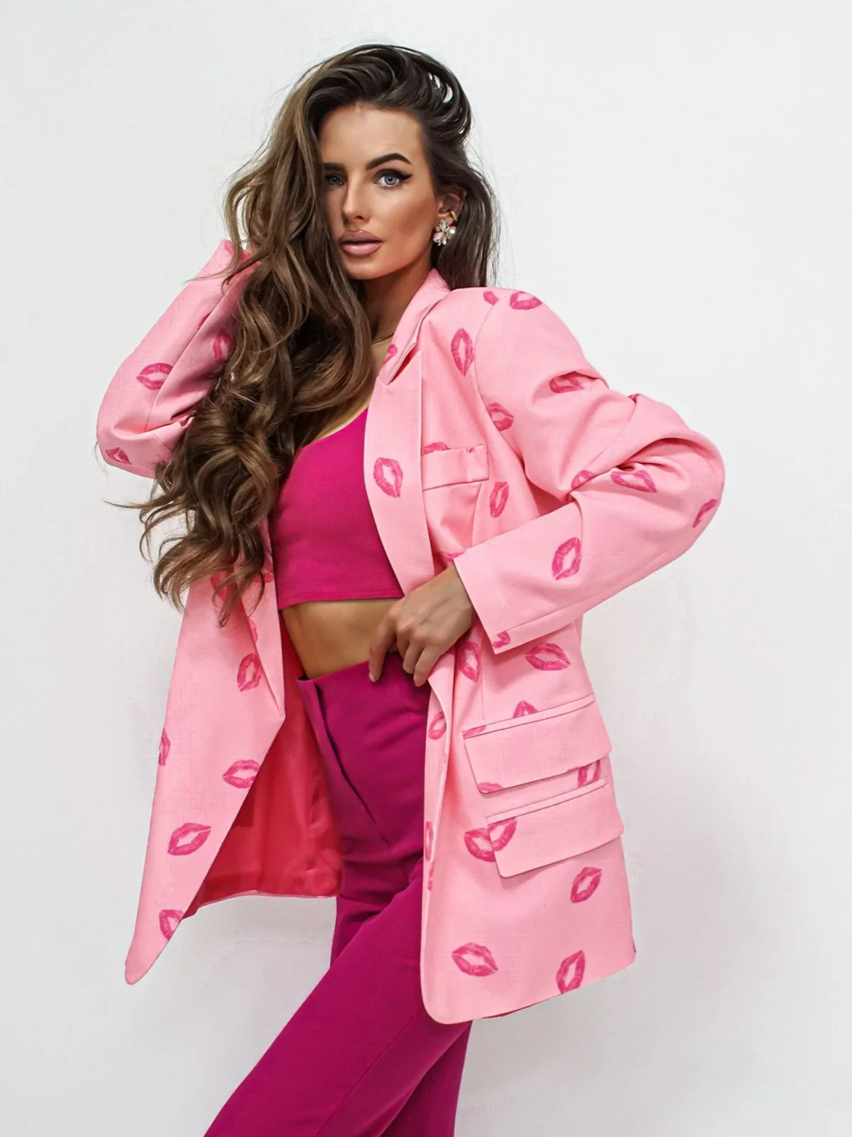 Jackets and coats - Baby Pink Blazer Jacket Trinity