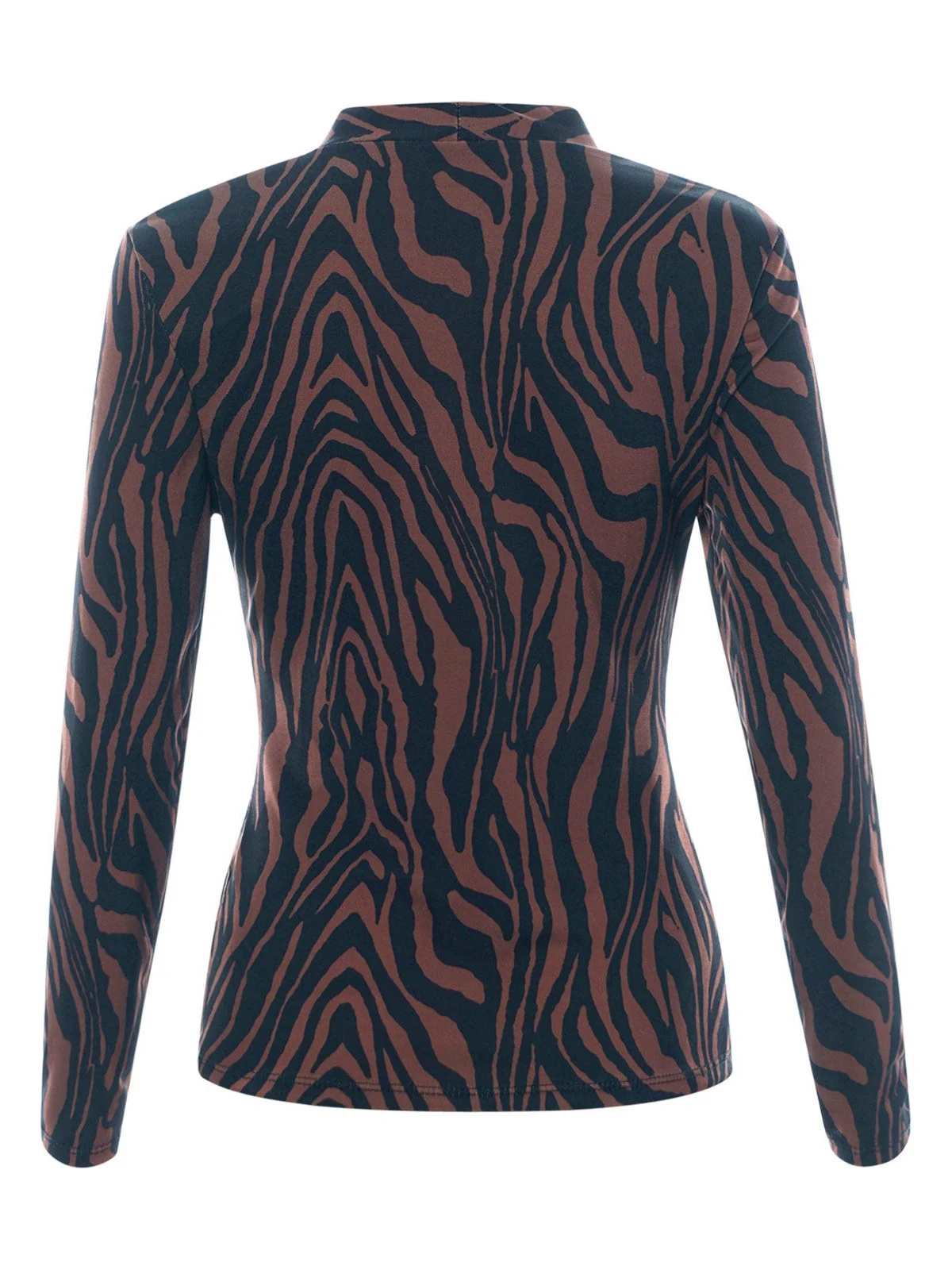 Tops, bodysuits and shirts - Twisted Knot Top Caroline - Brown with Tiger Print